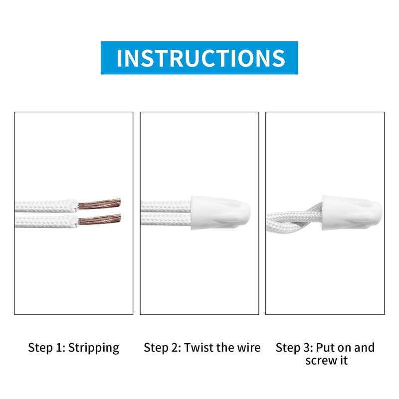 DICIO Ceramic Wire connectors Easy-Twist 50 PCs,Wire Cap Porcelain Wire Connector Small Heat Resistant Electrical connectors 22-14 AWG Ceramic Wire connectors Nuts for Oven - Image 3